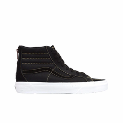 Vans Mens Black Premium Leather Sk8-Hi Reissue Zip, VN0A33T9MXK