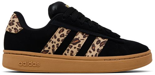 Adidas Women's Black Grand Court Alpha 'Leopard' Sneakers, JS2886