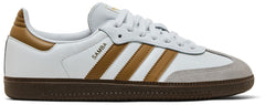 Adidas Originals Men's Samba OG Sneakers, Cloud White / Brown Desert / Clear Granite, JH8796