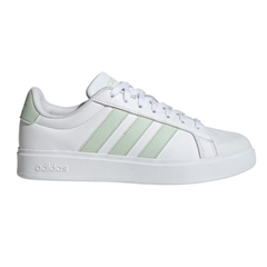 Adidas Womens White Streettalk Linen Green Sneakers, JQ0702