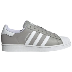 Adidas Originals Men's Solid Grey/White Superstar Sneakers, IH2698 (No Box)
