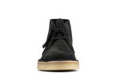 Clarks Desert Coal 26163249 Womens Black Nubuck Lace Up Chukkas Boots