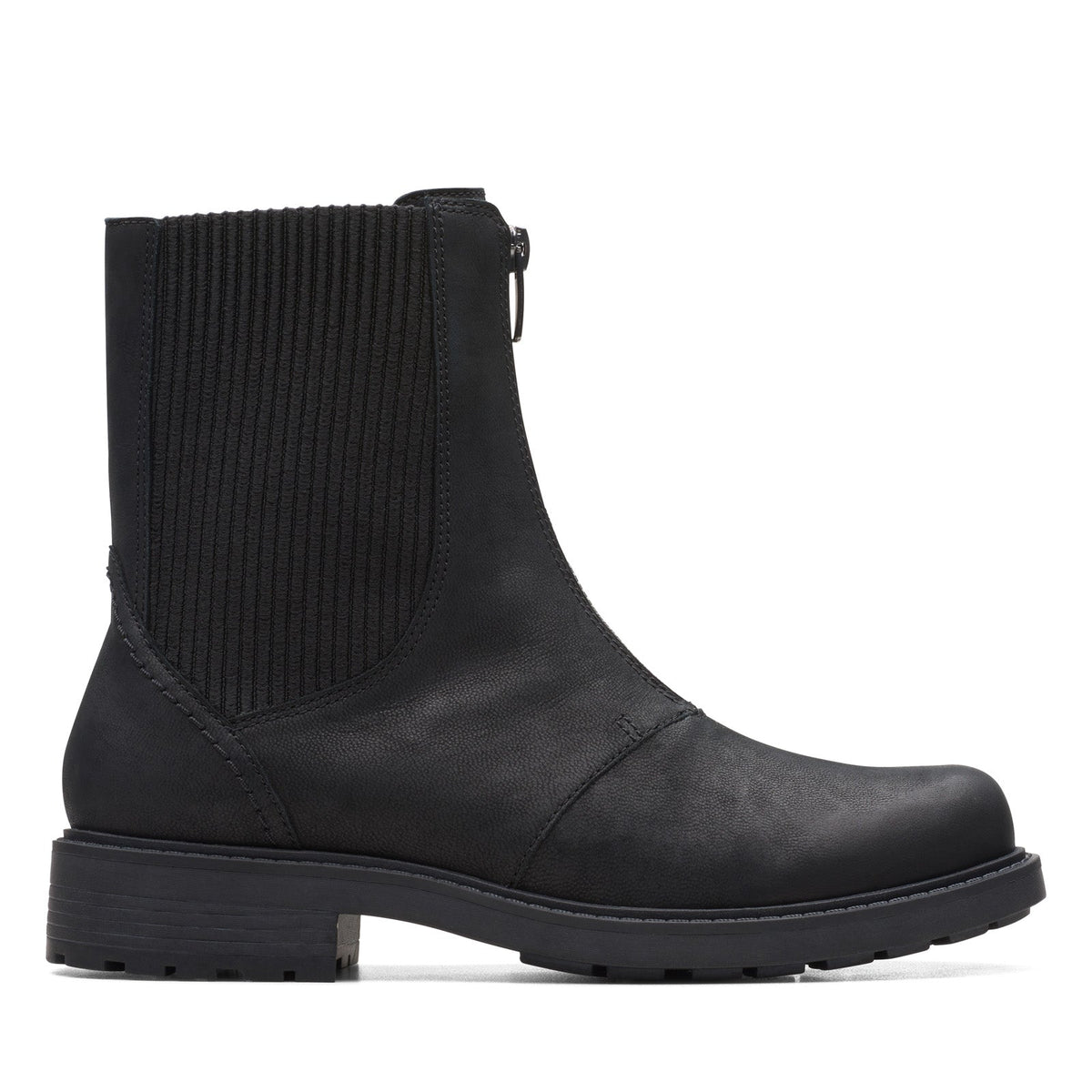 Clarks Orinoco 2 Up 26167568 Womens Black Leather Casual Dress Boots