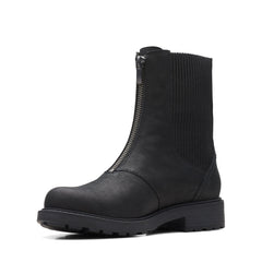 Clarks Orinoco 2 Up 26167568 Womens Black Leather Casual Dress Boots