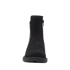 Clarks Opal Sky 26167827 Womens Black Suede Slip On Chelsea Boots