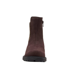Clarks Opal Sky 26167848 Womens Brown Suede Slip On Chelsea Boots