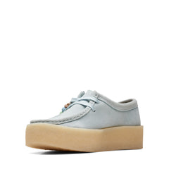 Clarks Wallabee Cup 26170042 Womens Blue Oxfords & Lace Ups Casual Shoes
