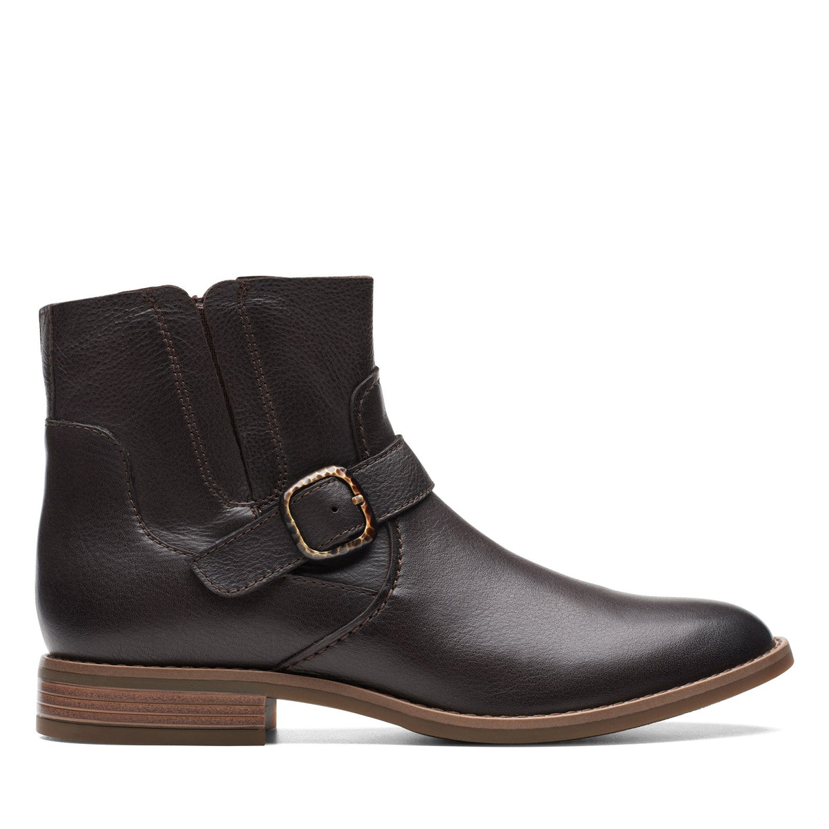 Clarks Camzin Loop 26174151 Womens Brown Leather Ankle & Booties Boots