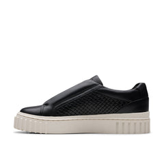 Clarks Mayhill Bay 26181205 Womens Black Leather Lifestyle Sneakers Shoes
