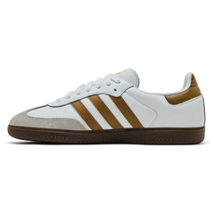 Adidas Originals Men's White/Brown Samba OG Sneakers, JH8796  (No Box)