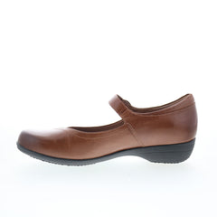 Dansko Fawna 5501-690200 Womens Brown Leather Mary Jane Flats Shoes