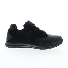 Fila Memory Layers Slip Resistant Womens Black Athletic Work & Safety Shoes