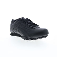 Fila Memory Elleray 5 Slip Resistant Womens Black Wide Athletic Work Shoes