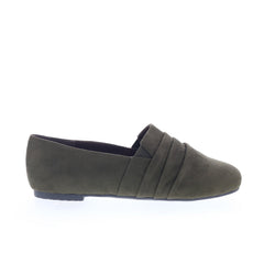 Ros Hommerson Donut 63002-66 Womens Green Narrow Suede Loafer Flats Shoes