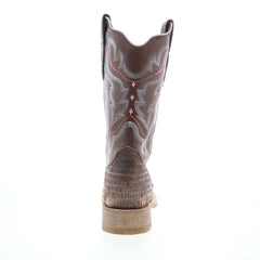Outlaw Ladies 11" Lizard PNT 70003 Womens Brown Leather Western Boots
