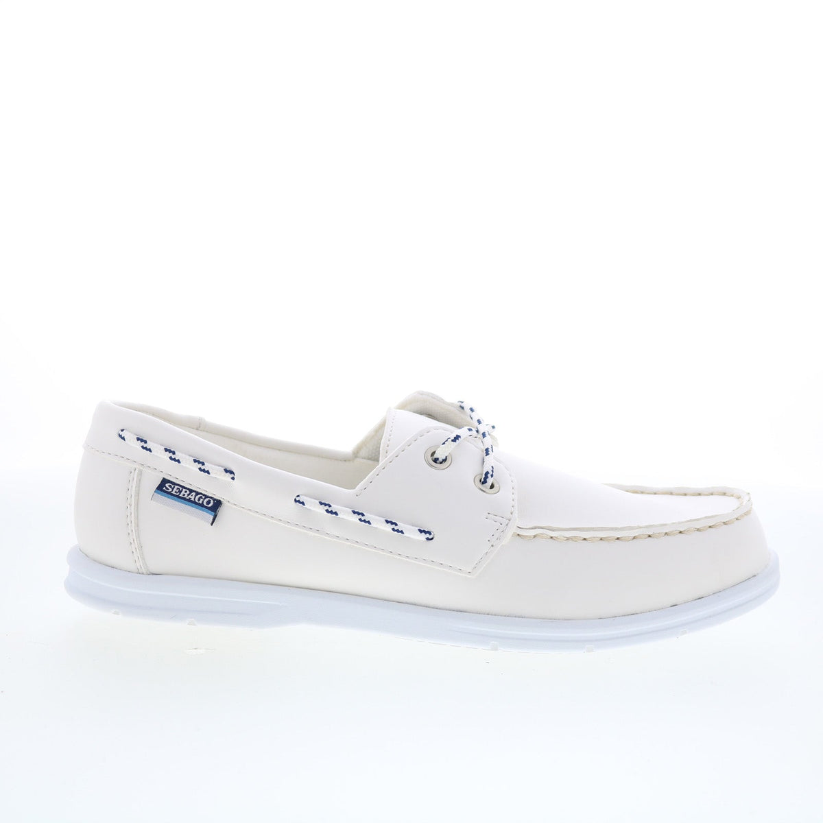 Sebago Jackman 72113LW-911 Womens White Loafers & Slip Ons Boat Shoes