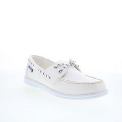 Sebago Jackman 72113LW-911 Womens White Loafers & Slip Ons Boat Shoes