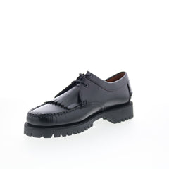Sebago James Fringe Lug Womens Black Leather Loafers & Slip Ons Boat Shoes
