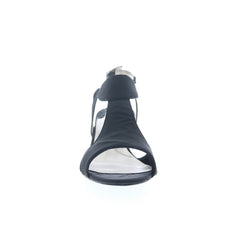 Ros Hommerson Lucky 75062-97 Womens Black Canvas Strap Heels Shoes