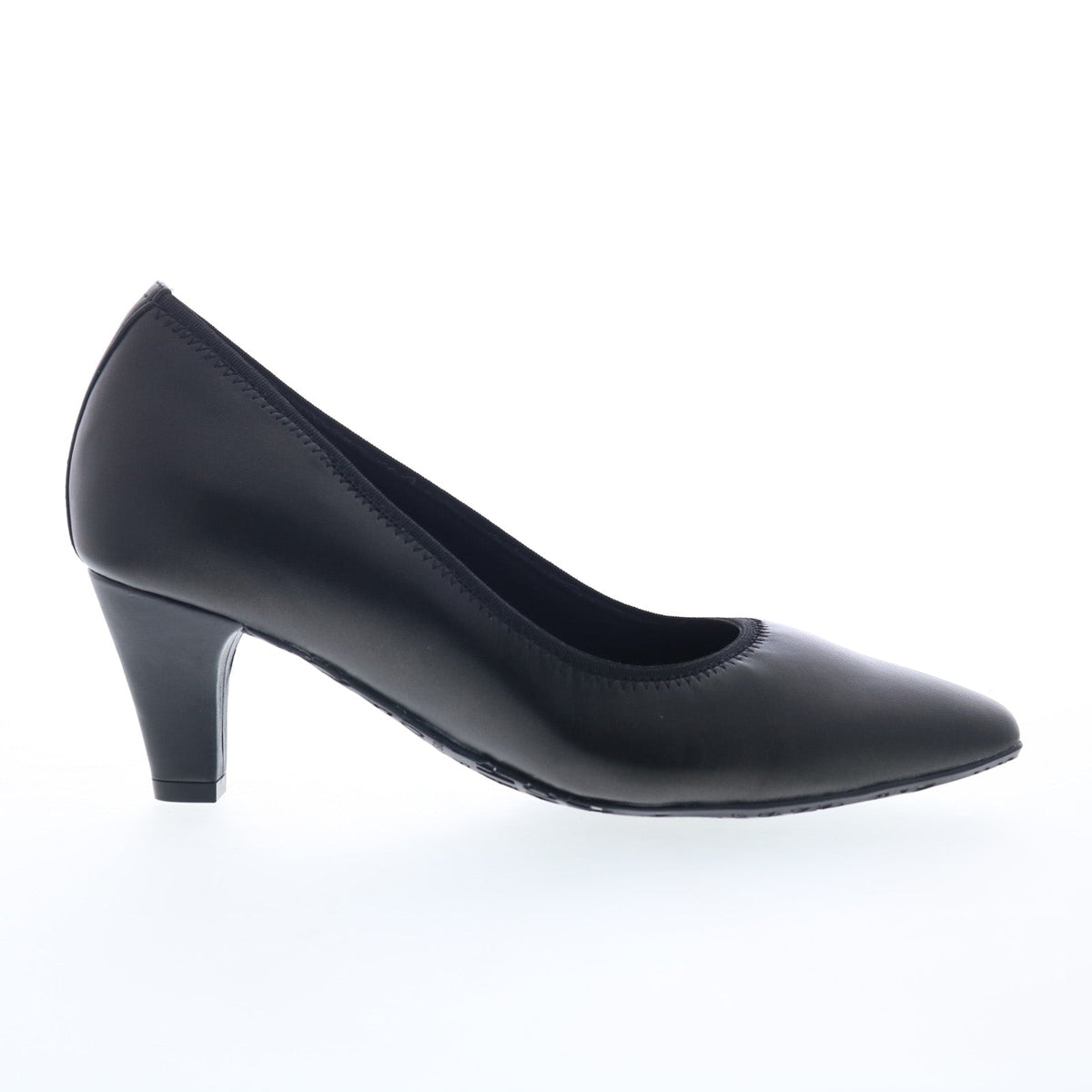 Ros Hommerson Karat 75069-10 Womens Black Narrow Leather Pumps Heels Shoes