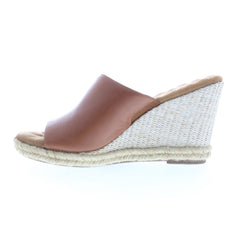 Ros Hommerson Kinsley 75107-82 Womens Brown Leather Wedges Sandals Shoes