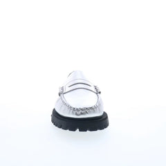 Sebago Dan Met Lug 761127W-988 Womens Silver Loafers & Slip Ons Penny Shoes