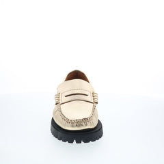 Sebago Dan Met Lug 761127W-989 Womens Gold Loafers & Slip Ons Penny Shoes
