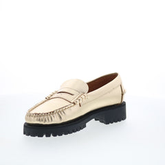 Sebago Dan Met Lug 761127W-989 Womens Gold Loafers & Slip Ons Penny Shoes