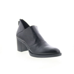 Johnston & Murphy 78-51915 Womens Black Leather Zipper Ankle & Booties Boots