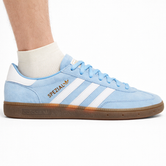 Adidas Originals Men's Light Blue/Gum  Handball Spezial Sneakers, BD7632