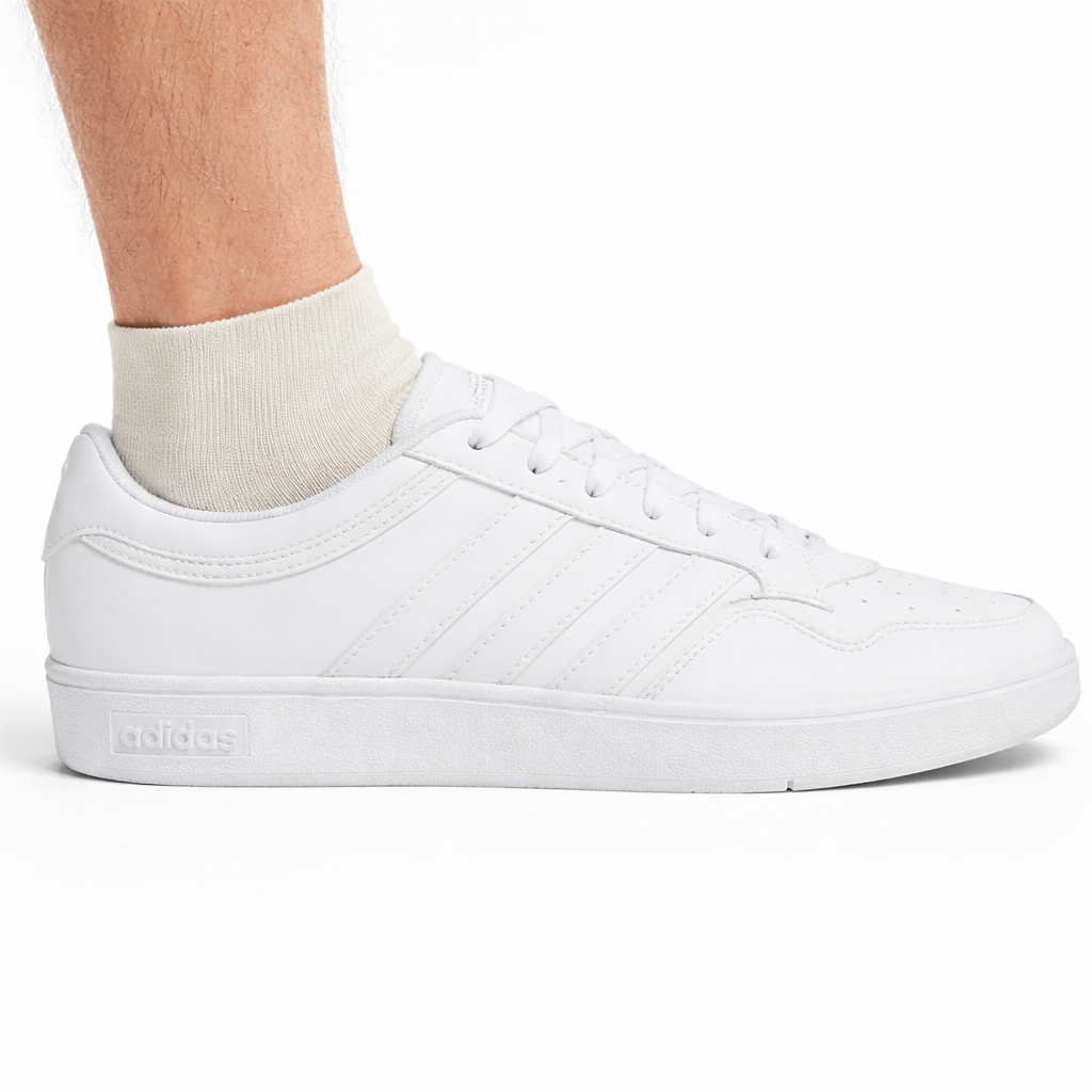 Adidas Men's White Hoops 4.0 Sneakers, JH6141 (Damaged Box)