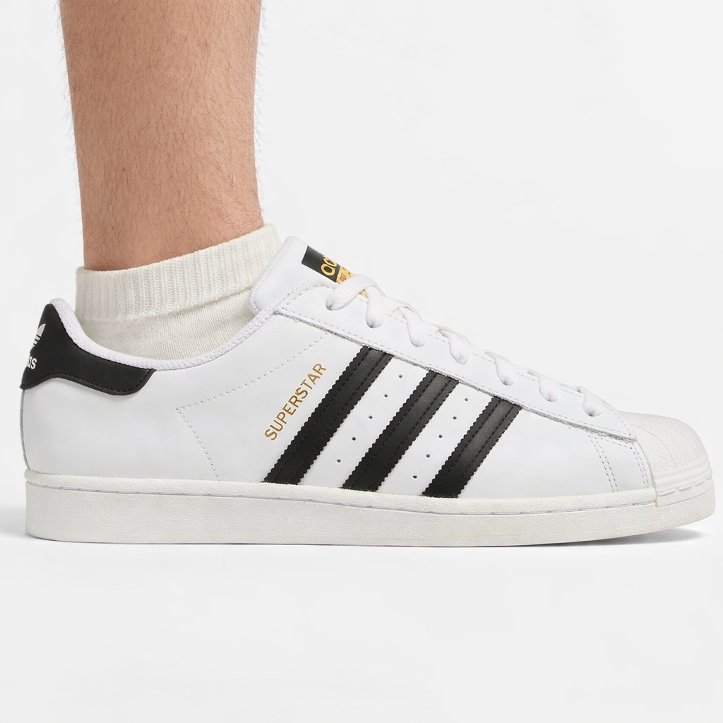Adidas Originals m Men's White/Black Superstar Sneakers, EG4958 (No Box)