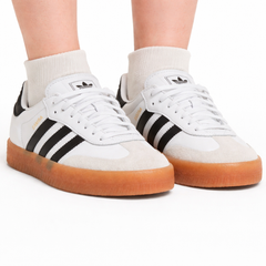 Adidas Originals Women's Sambae Sneakers, White / Black / Gold, JI1349