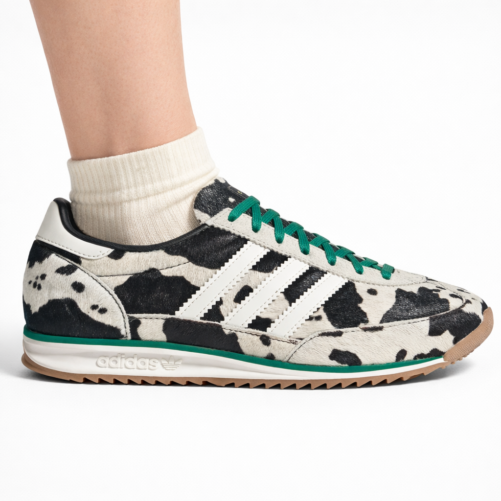 Adidas Originals Women's SL 72 OG Sneakers, Cow Print, JR1639