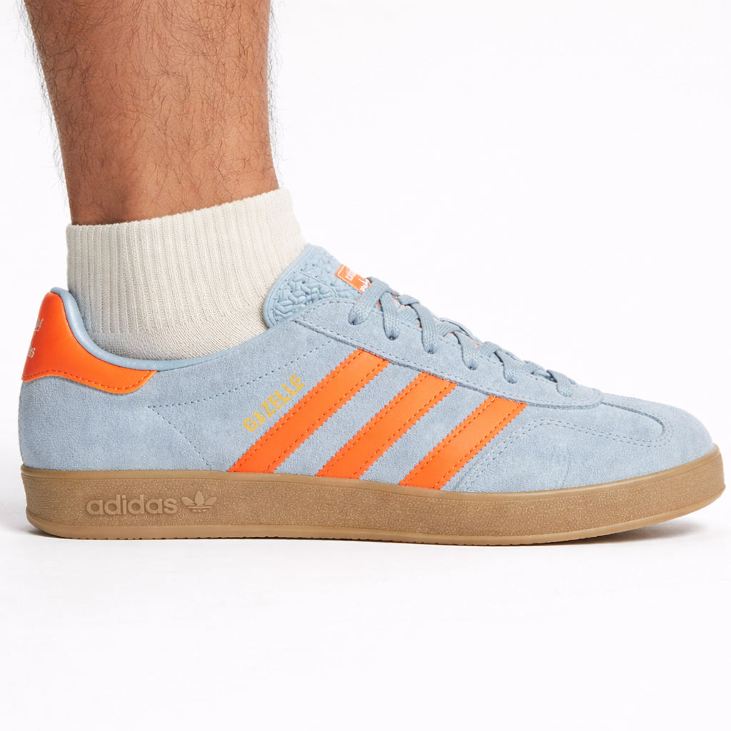 Adidas Originals Men's Blue Gazelle Indoor Sneakers, JH5405