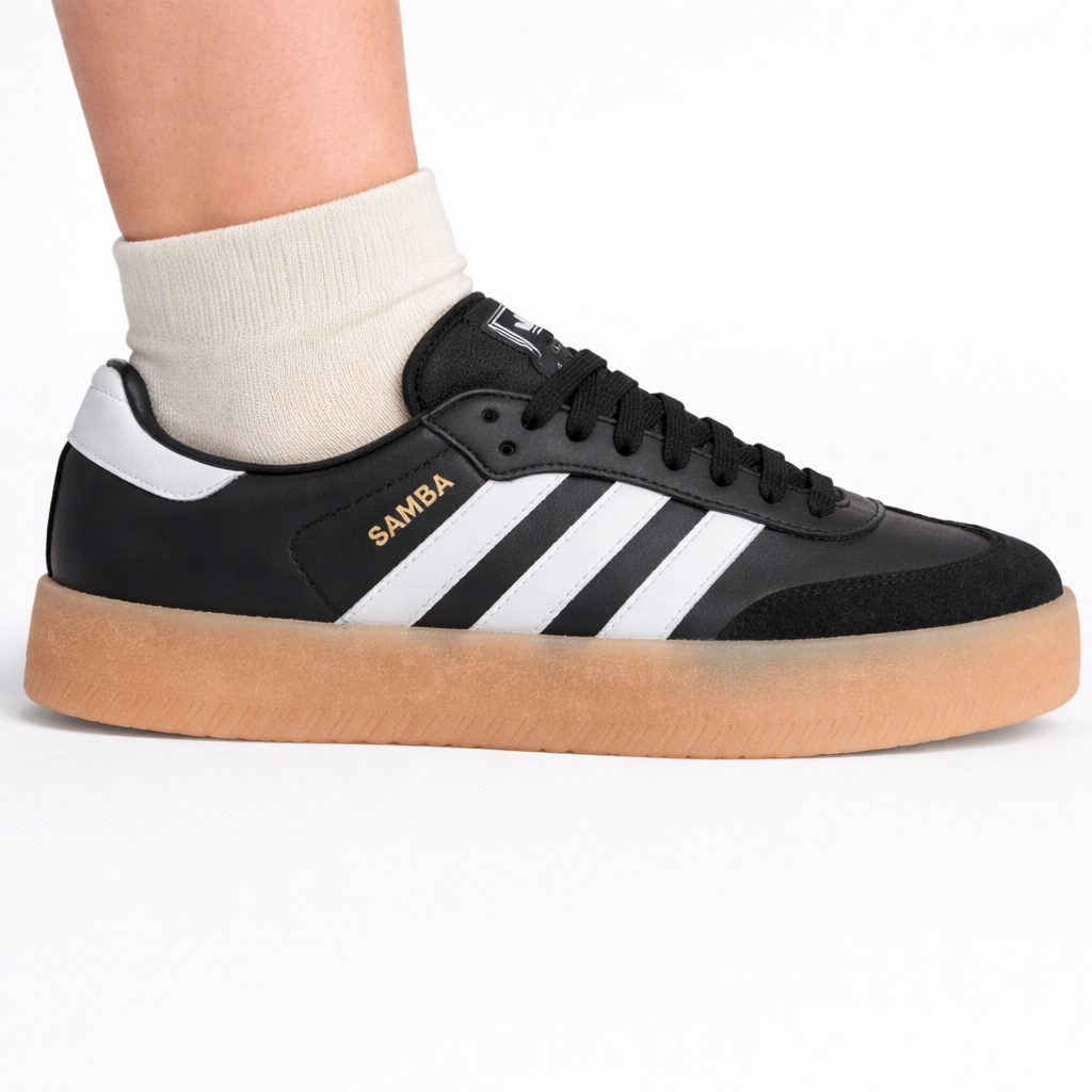 Adidas Originals Women's Black/White Sambae Sneakers, ID0436 (No Box)