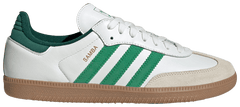 Adidas Originals Men's White/Green Samba OG Sneakers, JI3202