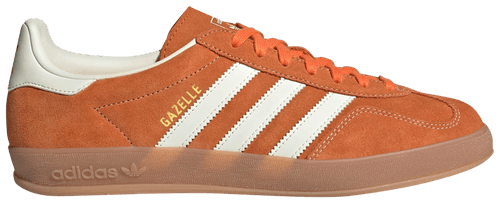 Adidas Originals Men's Gazelle Indoor Sneakers, Orange / Off White / Gold Metallic, JQ8392