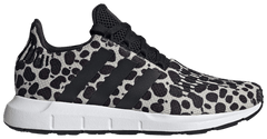 Adidas Women's Black 'Animal Print' Swift Run 1.0 Sneakers, JR0634