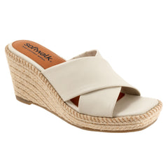 Softwalk Hastings S2324-131 Womens Beige Leather Wedges Sandals Shoes