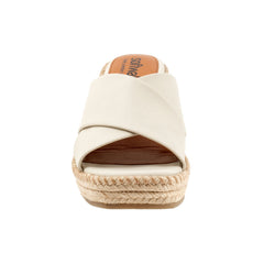 Softwalk Hastings S2324-131 Womens Beige Leather Wedges Sandals Shoes