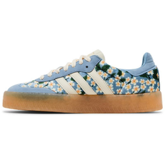 Adidas Originals x Liberty London Sambae Sneakers, Blue Cream White, JQ6046