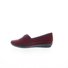 Easy Spirit Arlie 2 SEARLIE2 Womens Red Wide Canvas Loafer Flats Shoes