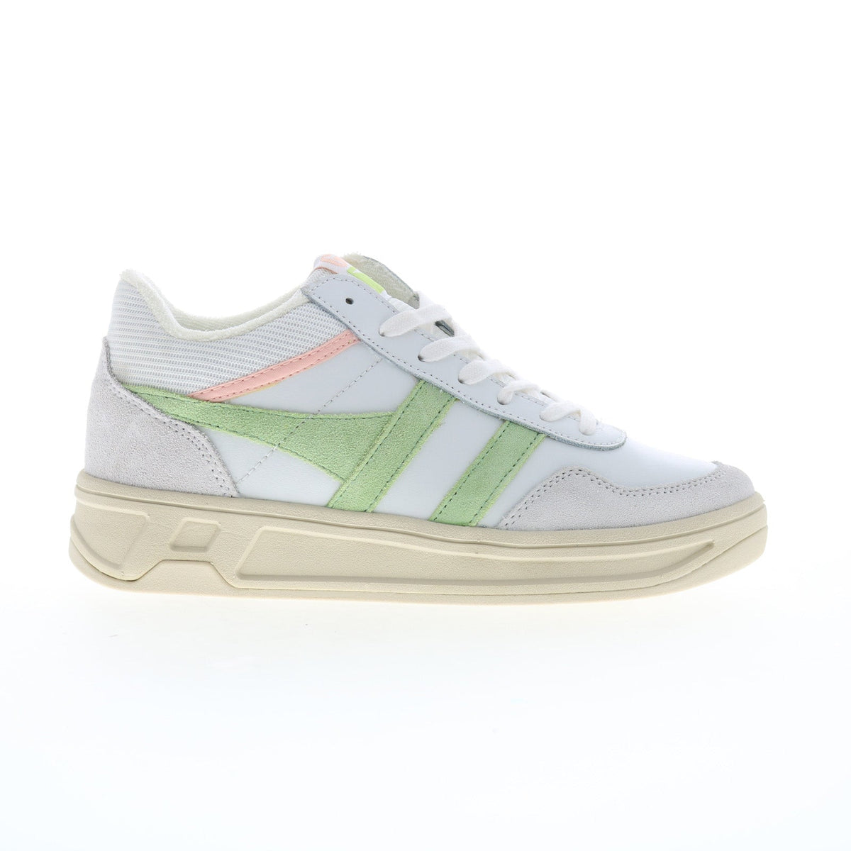 Gola Swerve CLB519 Womens Gray Leather Lace Up Lifestyle Sneakers Shoes