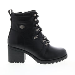 Harley-Davidson Marinda 5" Lace D84760 Womens Black Leather Motorcycle Boots