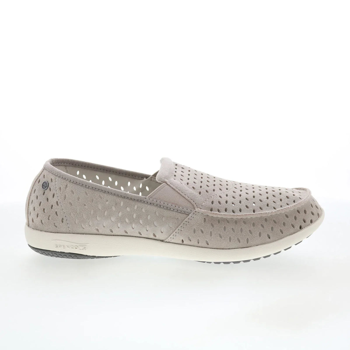 Spenco Equinox Slip-On SP1092DOV Womens Gray Suede Loafer Slippers Shoes