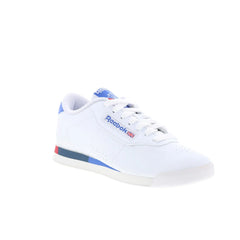 Reebok Princess Fitness Womens White Leather Lifestyle Sneakers Shoes