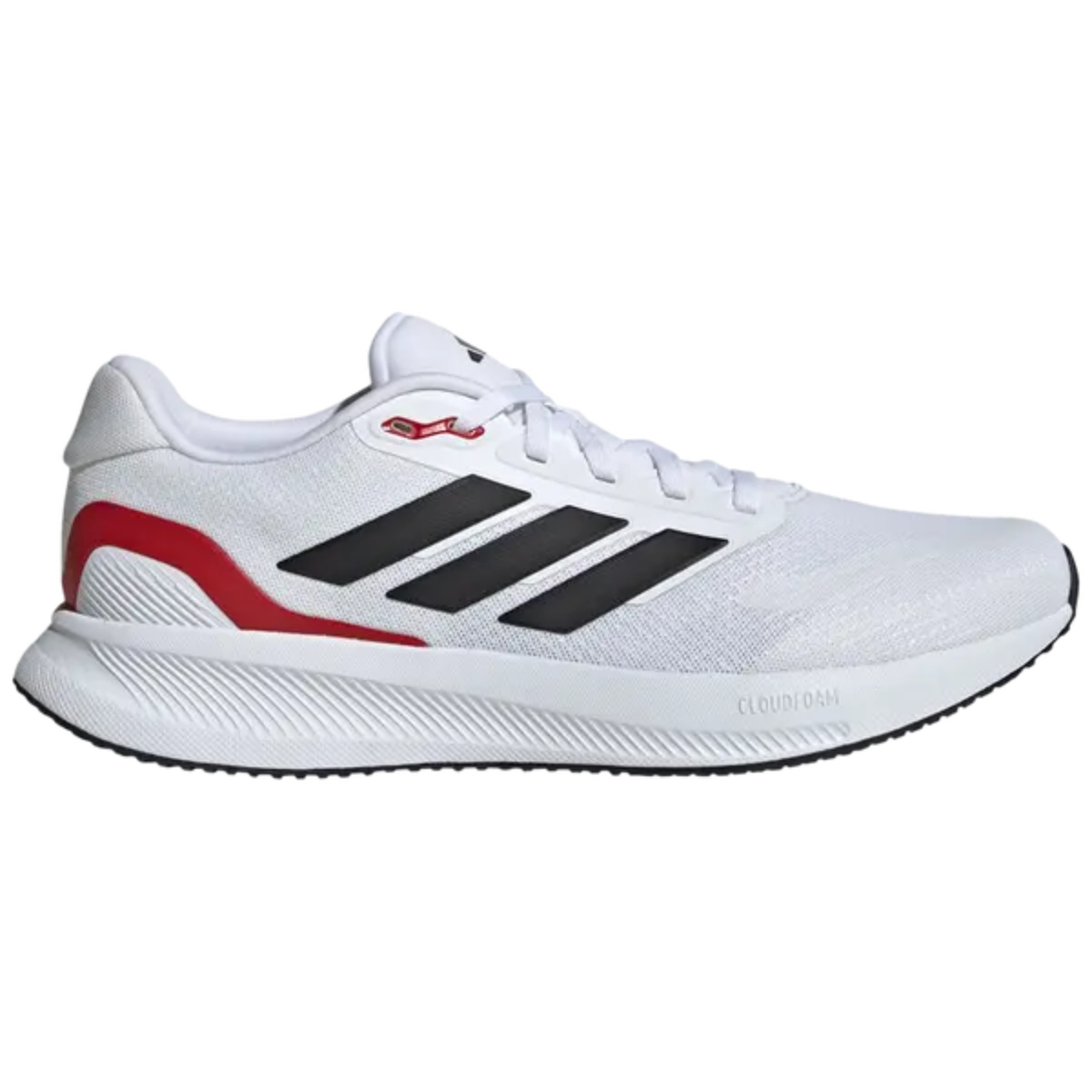 Adidas Men's White Runfalcon 5 'White Black Scarlet' Sneakers, IE8818 (No Box)