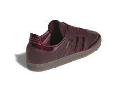 Women's Adidas Samba OG LT in Maroon / Gold Metallic