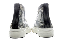 Converse Chuck Taylor All Star First String Hi in 'Silver / Black' Snake